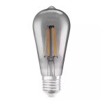 Ledvance Smart+ Wifi E27 Edison Classic Fadenlampe Smoke 6W 540lm - 825  | Dimmbar - Ersatz für 50W