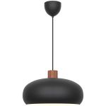 DFTP by Nordlux Aurelio Suspension Luminaire Métal et Bois Noir | 420mm - Convient pour E27