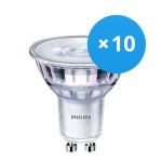 Lot 10x Philips Corepro LED Spot GU10 PAR16 4.6W 355lm 36D - 827 Blanc Très Chaud | Équivalent 50W