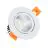 Downlight LED Ronde inclinable 7W 560lm 60D - 830 Blanc Chaud | Diamètre 70mm - UGR 