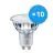 Lot 10x Philips MASTER Value LED Spot GU10 PAR16 4.9W 365lm 36D - 930 Blanc Chaud | Meilleur rendu des couleurs - Dimmable - Équivalent 50W