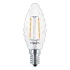 Philips Corepro LED Bougie E14 Torsadée Bougie Filament Claire 2W 250lm - 827  | Remplacement 25W