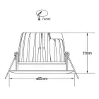 Spot LED Gimba Blanc 6W 400lm 36D - 927 Blanc Très Chaud | Diamètre 74mm - IP44 - Meilleur rendu des couleurs - Dimmable